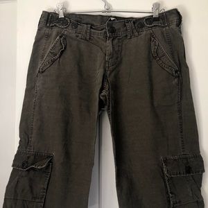 Lucky Brand Army Green Crop Cargo 8 29
